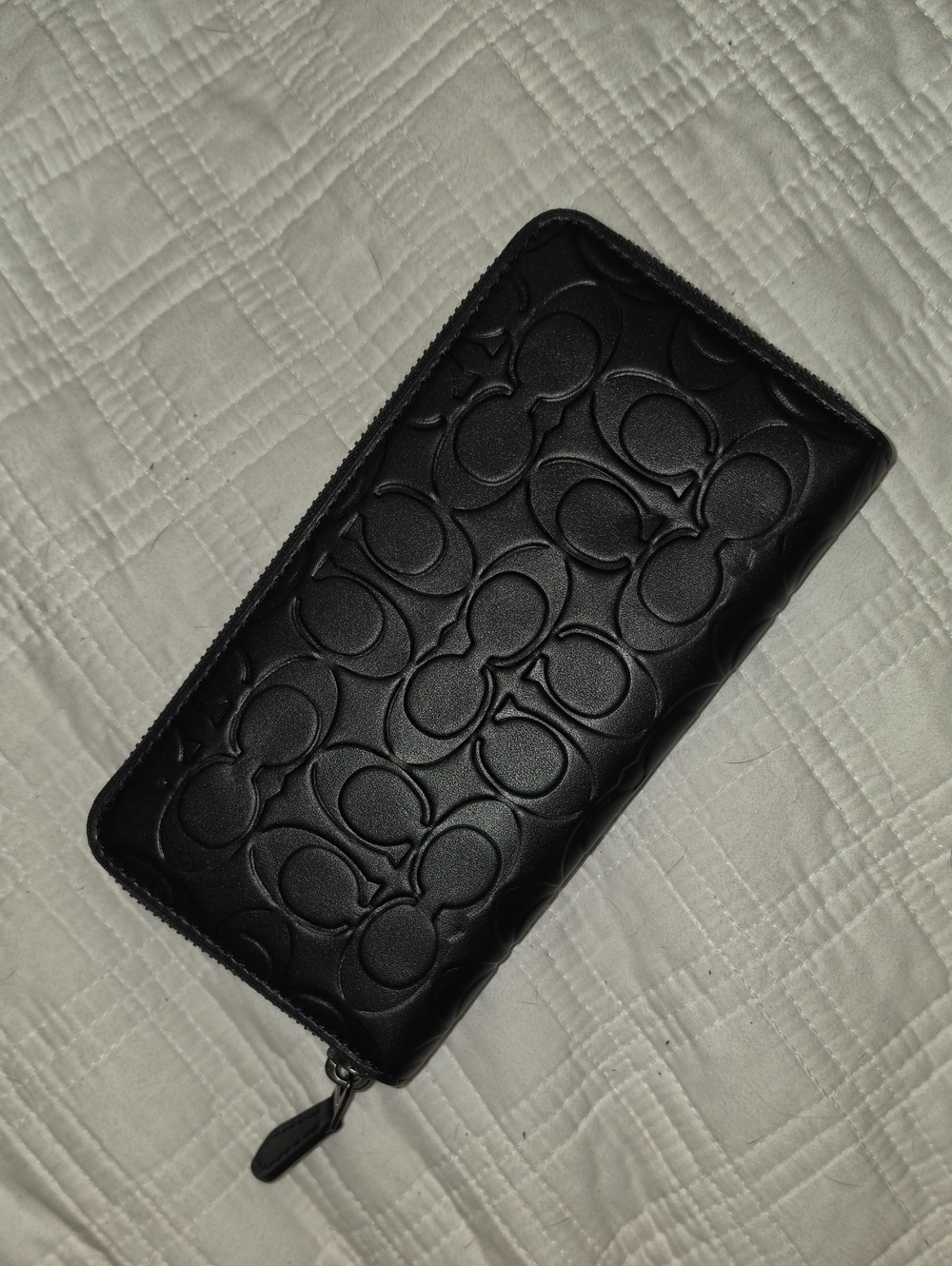 Coach Long Zip Wallet Black NWOT